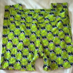LuLaRoe Lime Green Frog Print Shorts